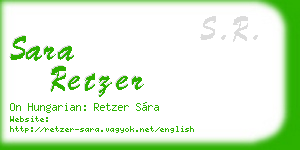 sara retzer business card